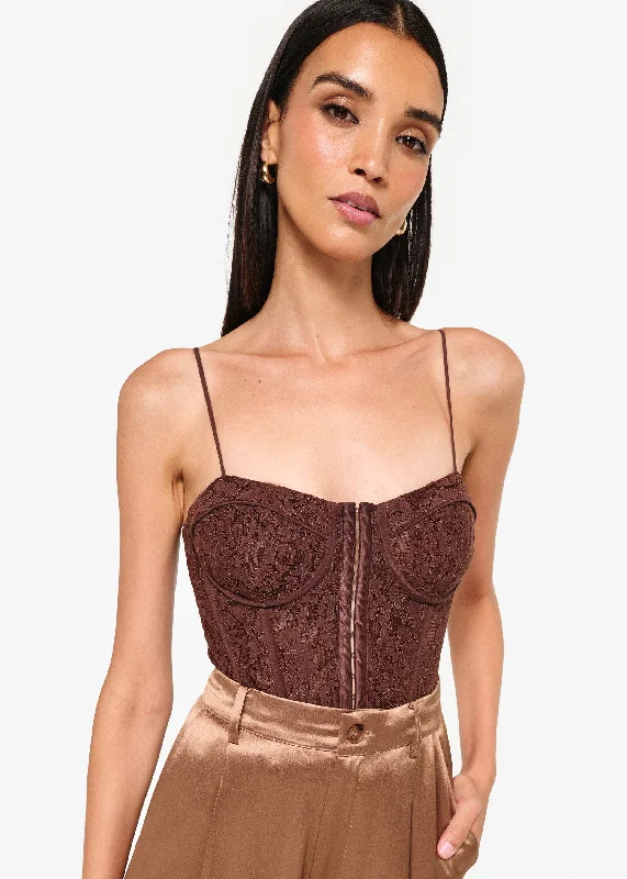 Arlette Corset Bodysuit Java