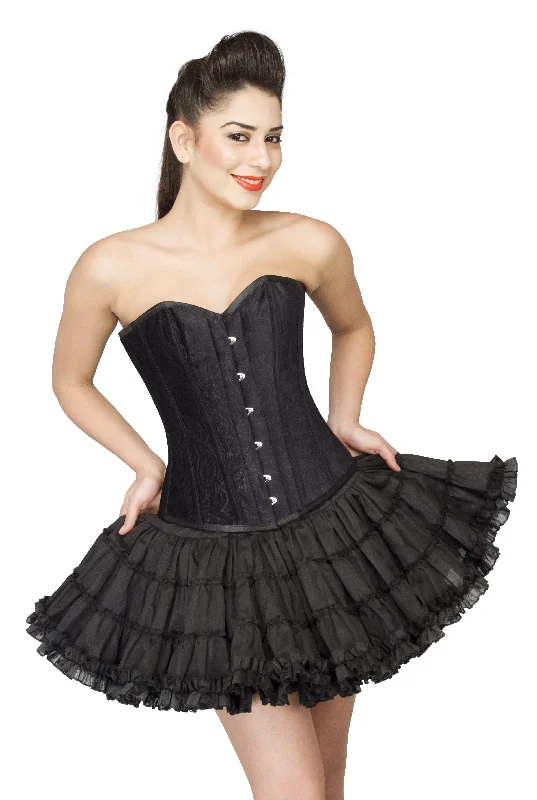 Black Cotton Silk Tutu Skirt