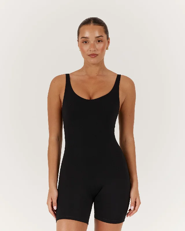 LUXE BROOKE BODYSUIT - BLACK