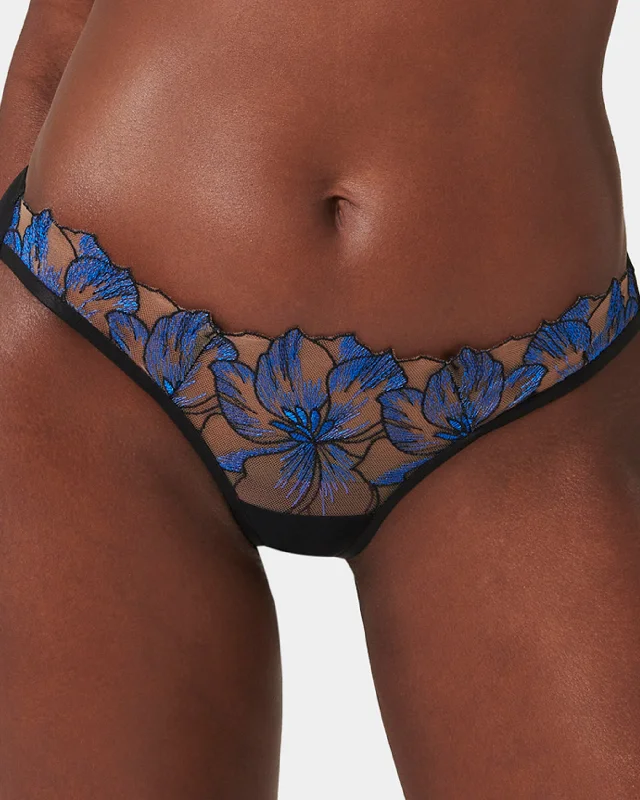 Lyandra Brief Egyptian Blue/Black/Sheer