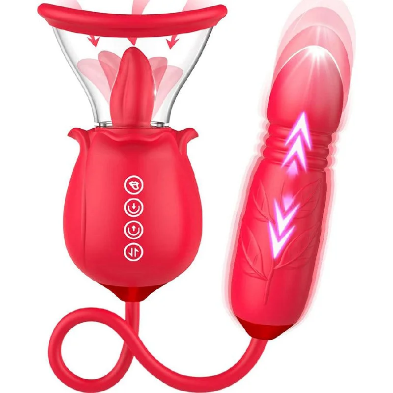 3-In-1 Multiple Pleasure Female Rose Pussy Pump Toy