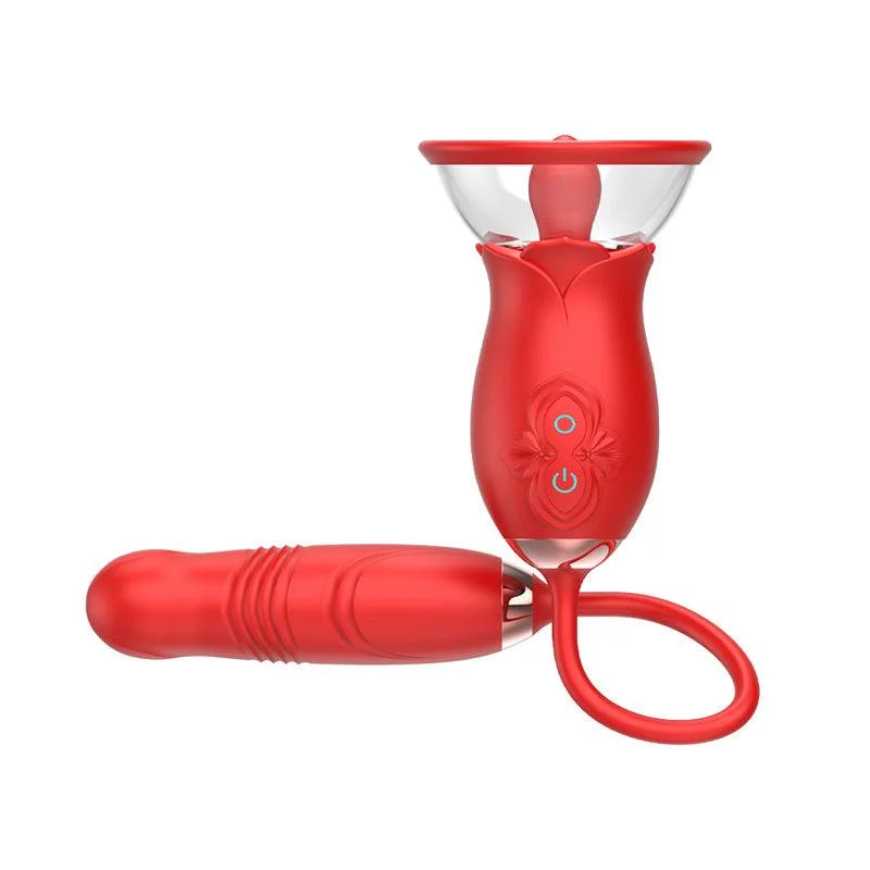 3-In-1 Multiple Pleasure Rose Toy Vibrator for Women