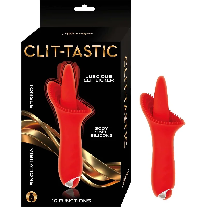 Nasstoys Clit-Tastic Luscious Clit Licker Red Vibrator - Double Your Pleasure!