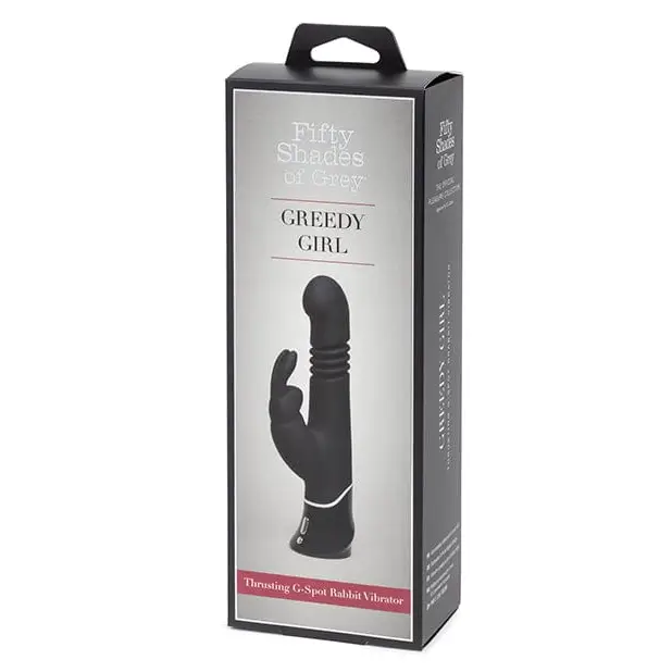 Fifty Shades Of Grey Greedy Girl Rechargeable Thrusting G Spot Rabbit Vibrator - Black