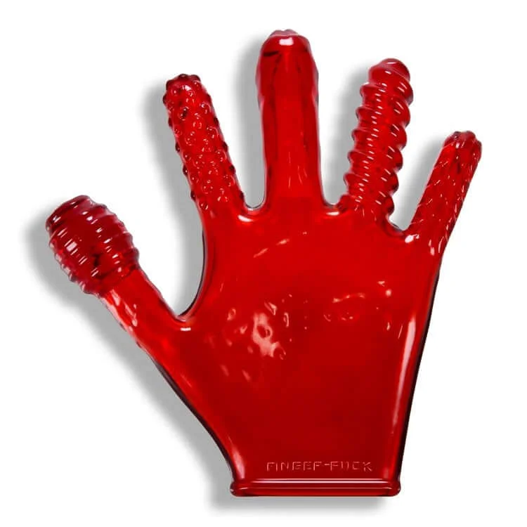 Finger Fuck Glove Clear Red from Oxballs