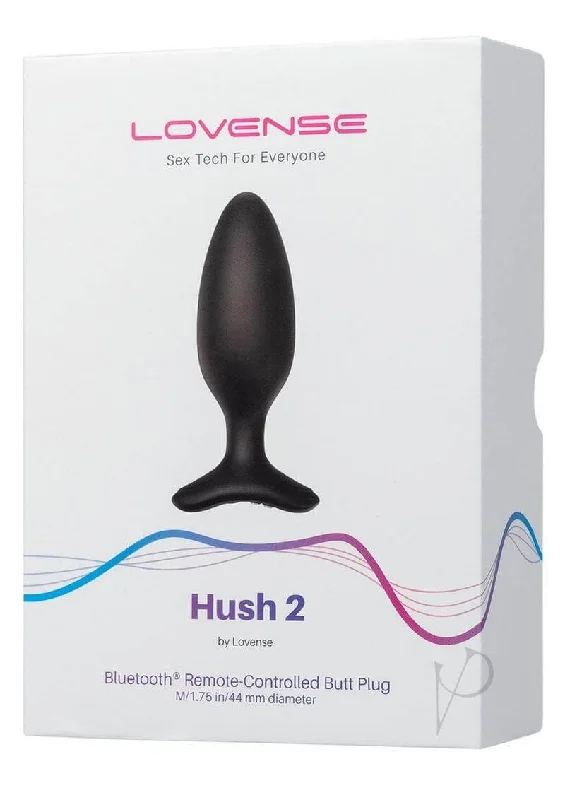 Lovense Hush 2 Plug 1.75 Black - Bluetooth Controlled Anal Plug