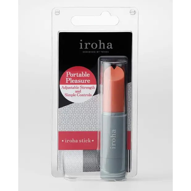 iroha STICK coral × gray by TENGA - Waterproof Lipstick Stimulator