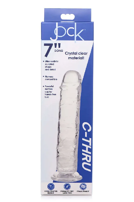 Jock C-Thru 7-Inch Clear Dildo: Explore Crystal-Clear Pleasure