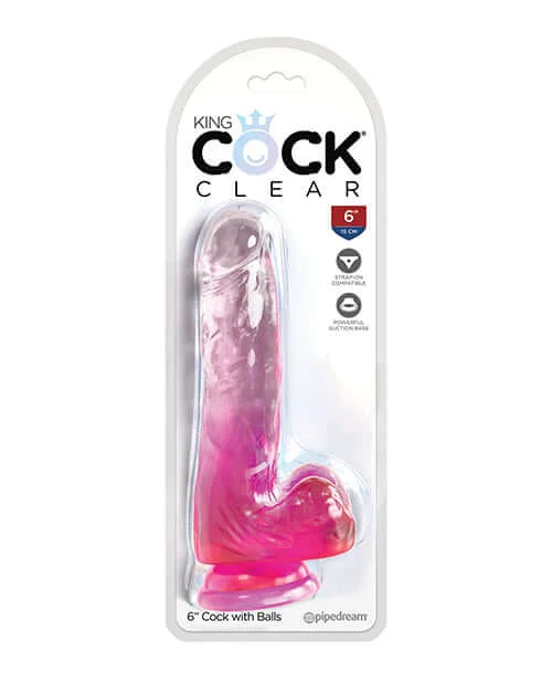 King Cock Clear Dildo 6 inches with Balls: A Crystal Clear Fantasy