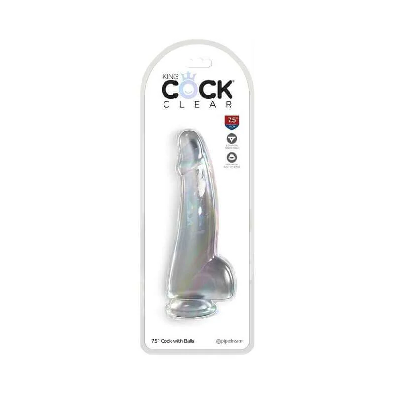 King Cock Clear 7.5-inch Dildo with Balls – A Pipedream Product