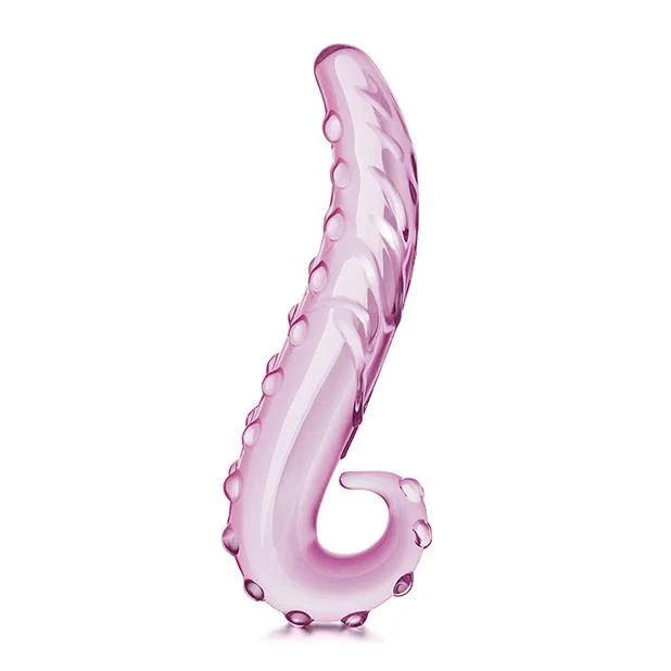 Lick It Textured 6" Glass Dildo