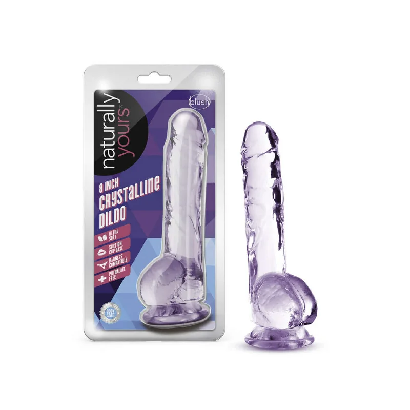 Naturally Yours 8 inches Amethyst Crystalline Dildo