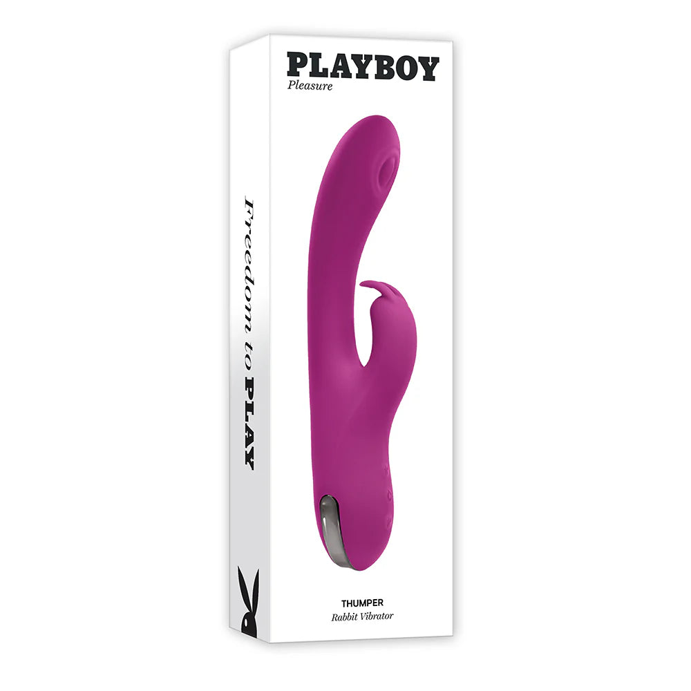 Playboy Thumper Rechargeable Tapping Silicone Dual Stimulation Vibrator