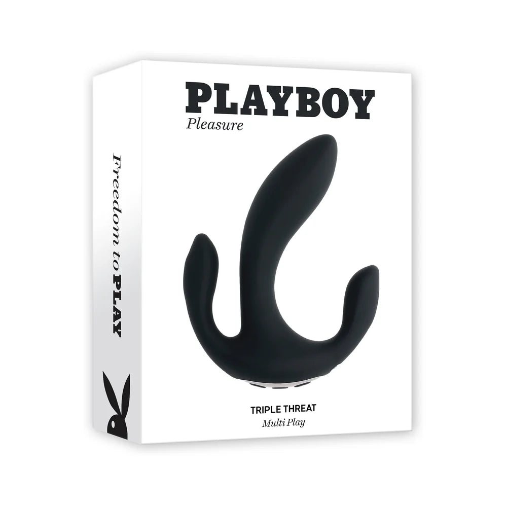 Playboy Triple Threat Rechargeable Silicone Multi Vibrator