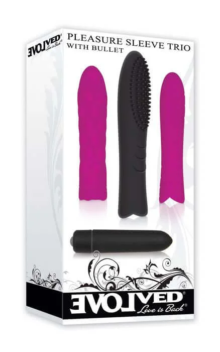 Pleasure Sleeve Trio with Black Bullet Vibrator - Versatile Erotic Kit for Ultimate Pleasure