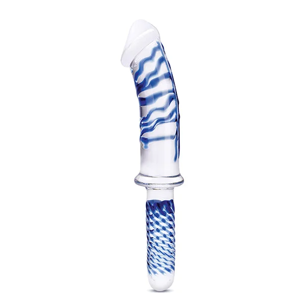 Realistic Double Ended Glass Dildo with Handle