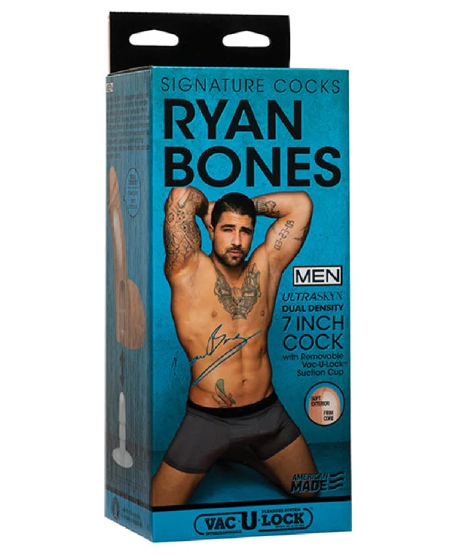 Signature Cocks Ultraskyn 7" Cock W-removeable Vac-u-lock Suction Cup - Ryan Bones