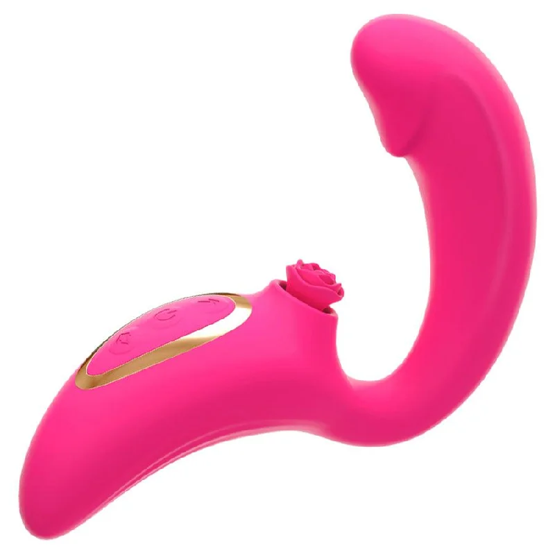 Soft Silicone Female G-spot Vibrator with Clit Tapping