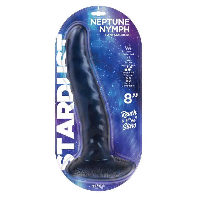 Stardust Neptune Nymph Silicone Fantasy Dildo – 8-Inch Purple Pleasure