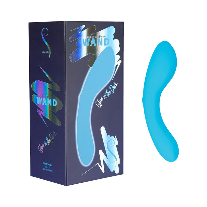 Swan Mini Swan Wand Rechargeable Silicone Glow in the Dark Massager