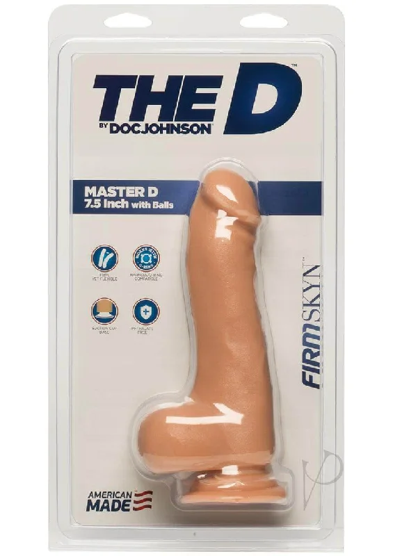 Master D 7 inches Dildo Vanilla with Balls: Dual-Density Lifelike Experience for Ultimate Satisfaction