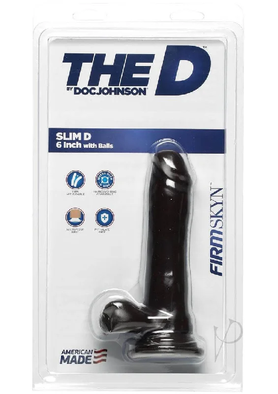 The D Slim D with Balls Firmskyn 6.5 Chocolate | Realistic Pleasure