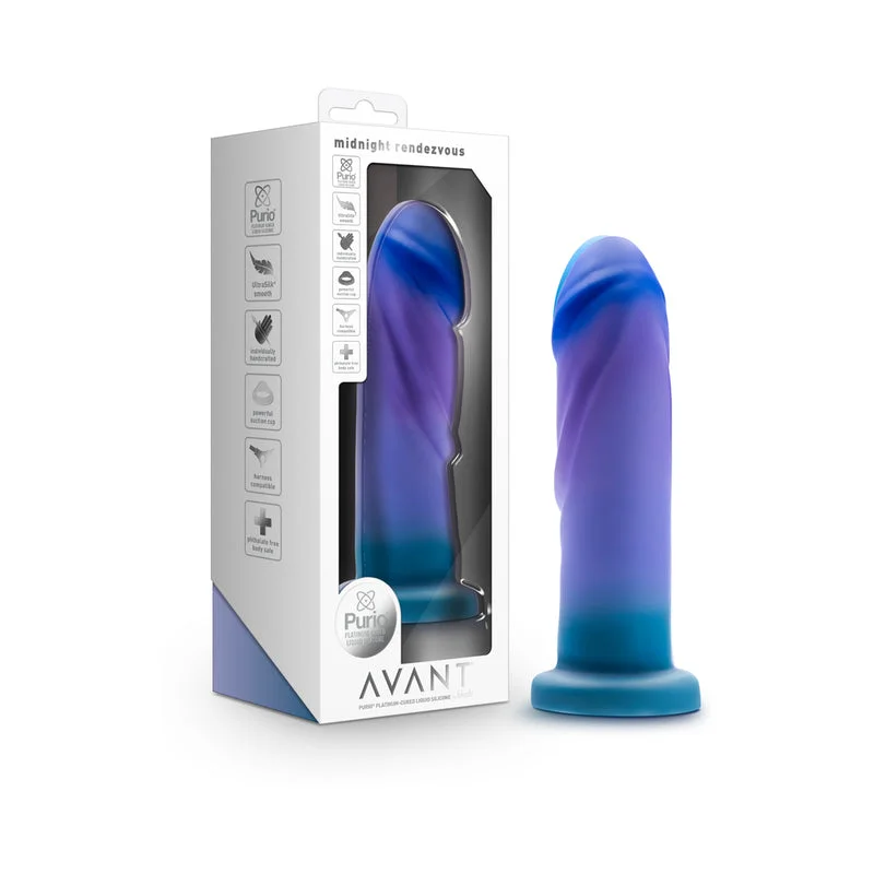 Avant Midnight Rendezvous 7.5 in. Dildo Ocean Blue