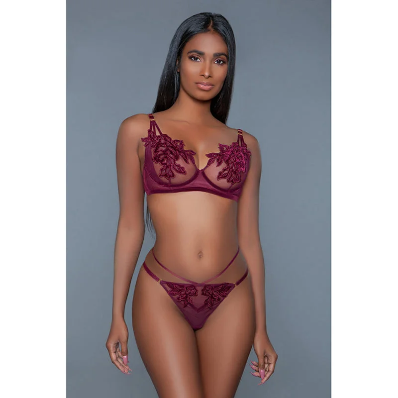 BeWicked Evangeline Set Burgundy L/XL