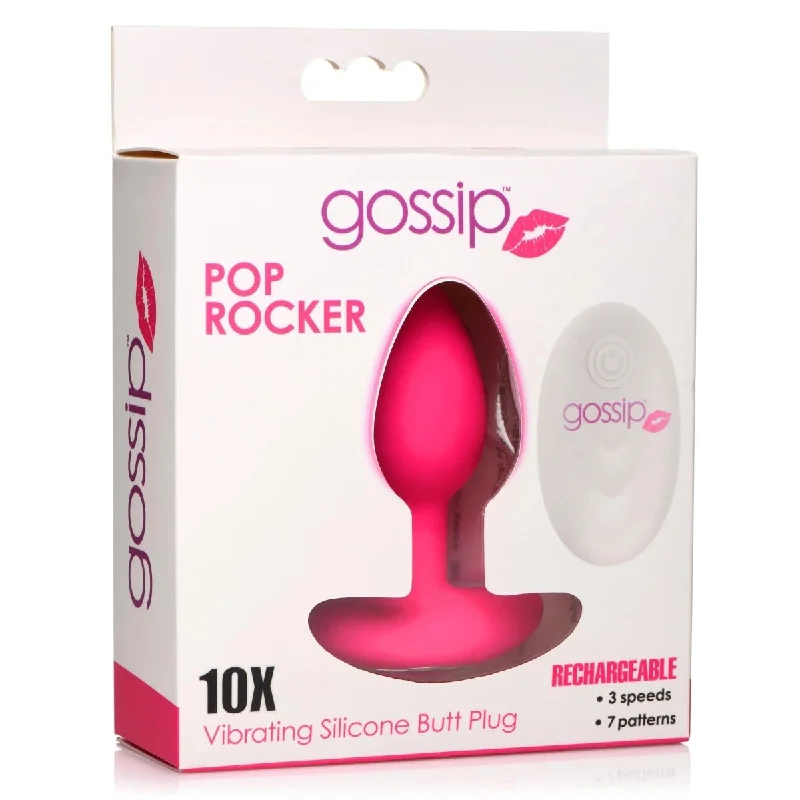 Gossip Pop Rocker 10x Vibrating Silicone Plug - Magenta