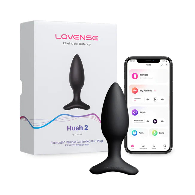 Lovense Hush 2 App Controlled Vibrating 1.5 inch Plug - S