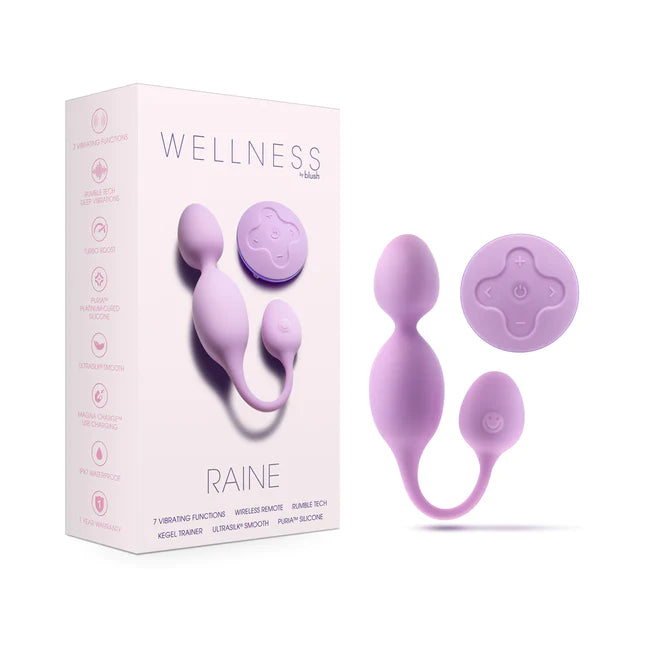 Wellness Raine Remote Controlled Vibrating Kegel Ball - Lilac