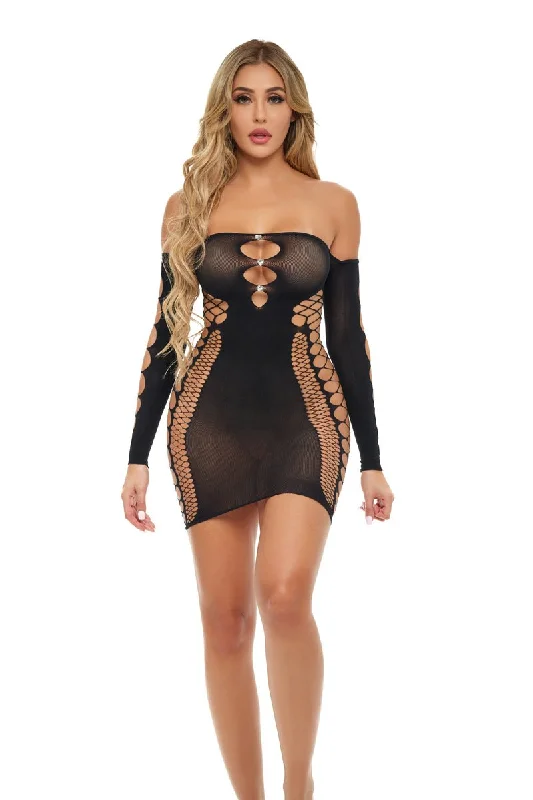 Diamond Drippin Dress - Size - Black